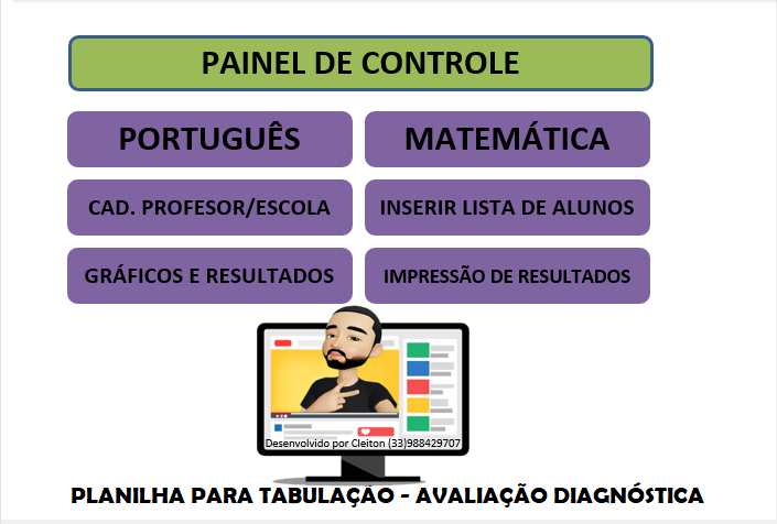 Planilha para Tabulação de Avaliações Fund I e II - Versão 1.0 - Uso pessoal e Pedagógico